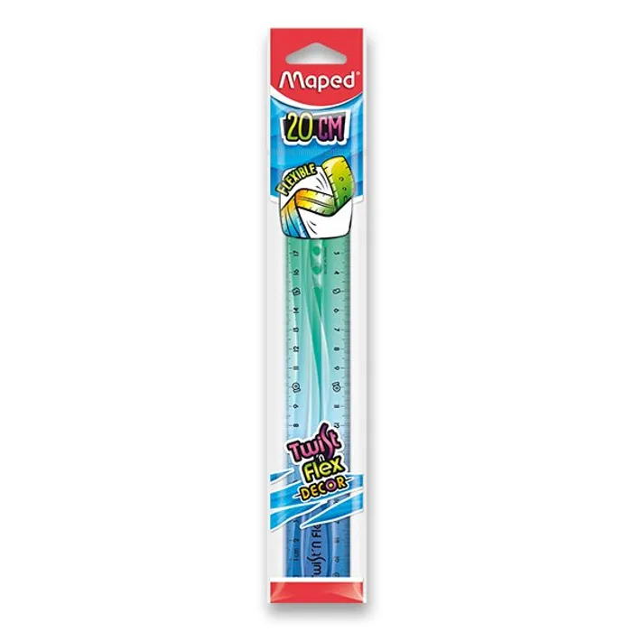 Hauptproduktbild Pravítko Twint´n Flex duhové - 20 cm, mix barev