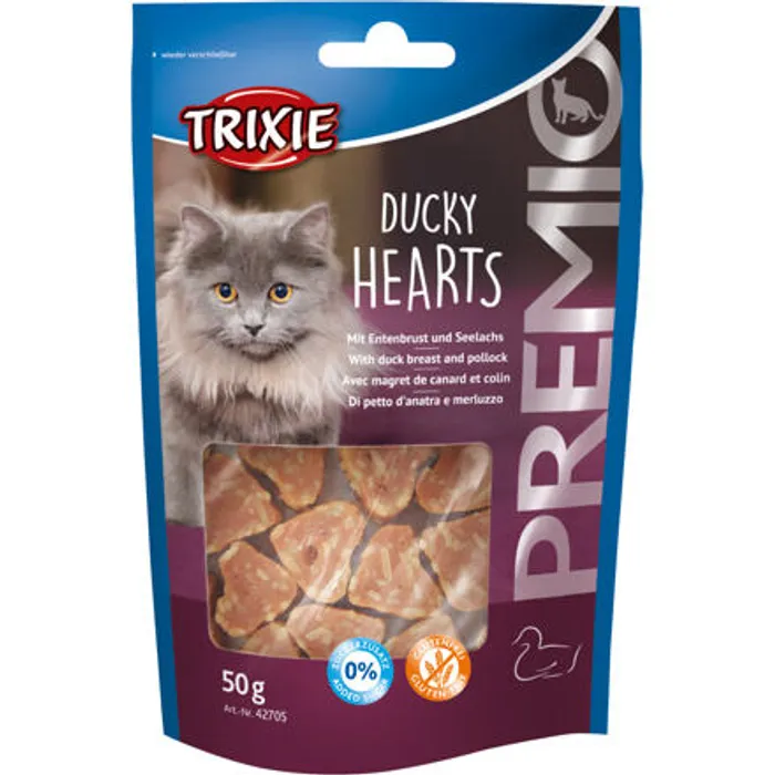 Hauptproduktbild Premio HEARTS light- srdíčka z kachních prsíček a lososa 50g