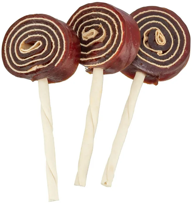 Hauptproduktbild PREMIO Lolly, lízátko s kachnou a treska, 11 cm/ 80 g