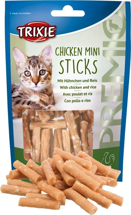 Hauptproduktbild Premio MINI STICKS - mini tyčinky kuřecí s rýží 50 g