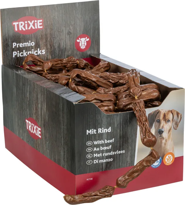 Hauptproduktbild Premio PICKNICKS klobásky - hovězí maso 8g, 1ks - TRIXIE