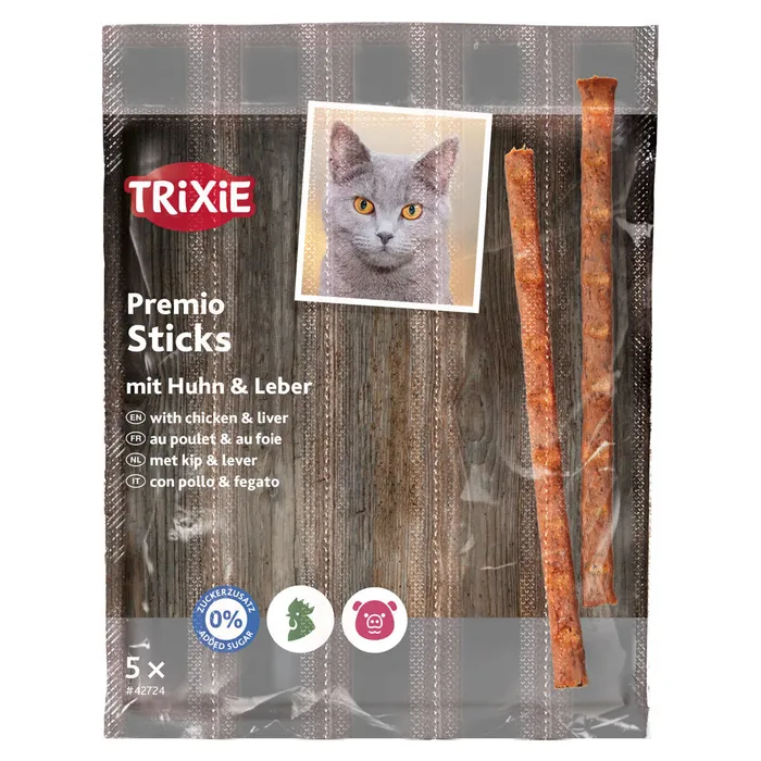 Hauptproduktbild PREMIO Quintett tyčinky drůbeží/játra 5 x 5 g