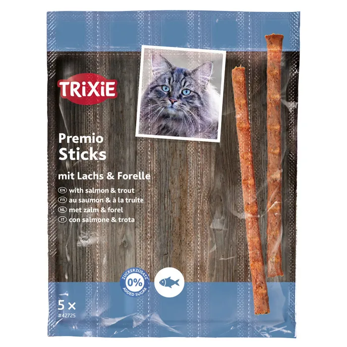 Hauptproduktbild PREMIO Quintett tyčinky losos/pstruh 5 x 5 g