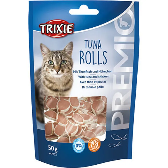 Hauptproduktbild PREMIO Tuna Rolls 50 g - s tuňákem a kuřecím masem