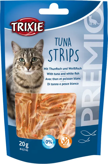 Hauptproduktbild PREMIO Tuna Strips - pásky s tuňákem, 20g
