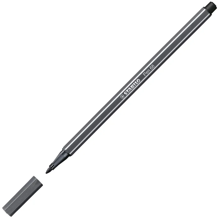 Hauptproduktbild Prémiový vláknový fix - STABILO Pen 68 - 1 ks - černošedá