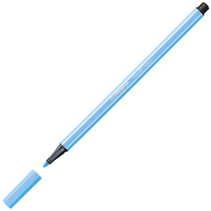 Hauptproduktbild Prémiový vláknový fix - STABILO Pen 68 - 1 ks - fluorescenční modrá