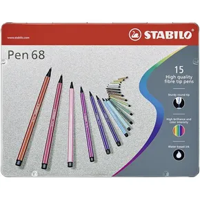 Premium-Fasermarker - STABILO Pen 68 - 15-teiliges Set in der Dose