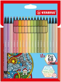 Premium-Fasermarker - STABILO Pen 68 - 18-teiliges Set