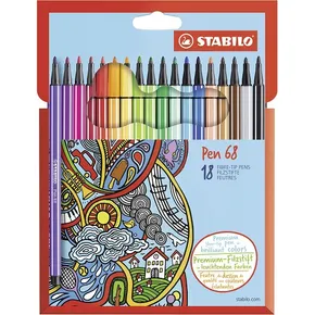 Premium-Fasermarker - STABILO Pen 68 - 18-teiliges Set