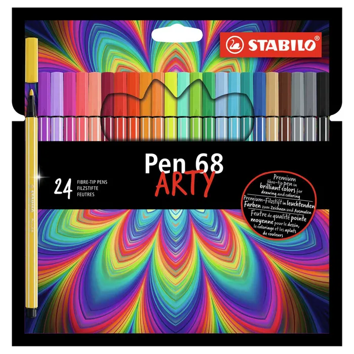 Hauptproduktbild Prémiový vláknový fix - STABILO Pen 68 - ARTY - 24 ks sada
