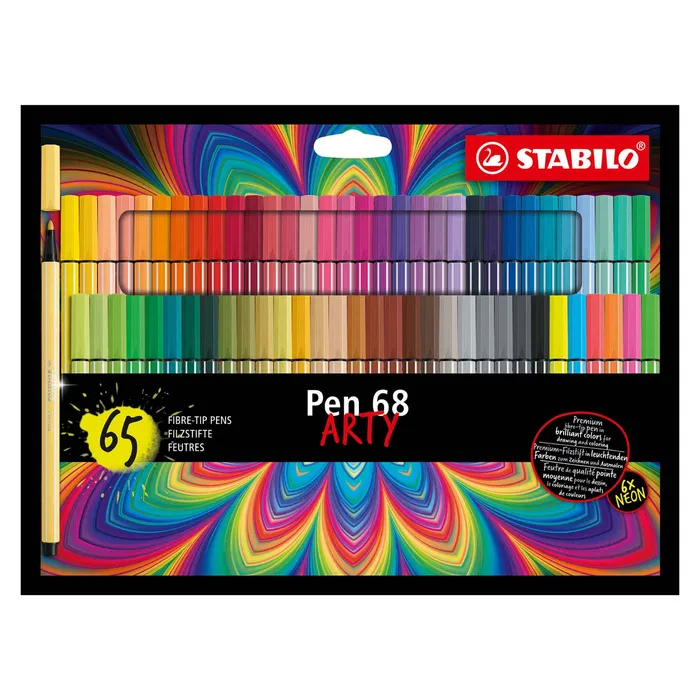 Hauptproduktbild Prémiový vláknový fix - STABILO Pen 68 - ARTY - 65 ks sada
