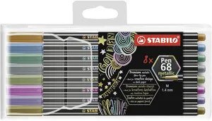 Premium-Faser-Metallic-Marker STABILO Pen 68 metallic – 8er-Set