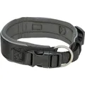 Halsband PREMIUM extra breit, schwarz/graphit L-XL: 53-62 cm/50 mm