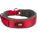 Weiteres Produktbild Halsband PREMIUM extra breit, rot/graphit XS-S: 27-35 cm/25 mm