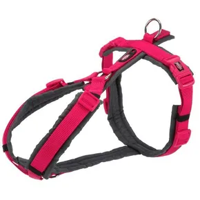 PREMIUM trekingový postroj, fuchsia/grafitM-L:hruď:62-74cm/25mm
