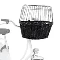 Fahrradtransportkorb mit Drahtkabine - schwarz 50x41x35cm (max. 5kg)