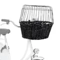 Fahrradtransportkorb mit Drahtkabine - schwarz 50x41x35cm (max. 5kg)