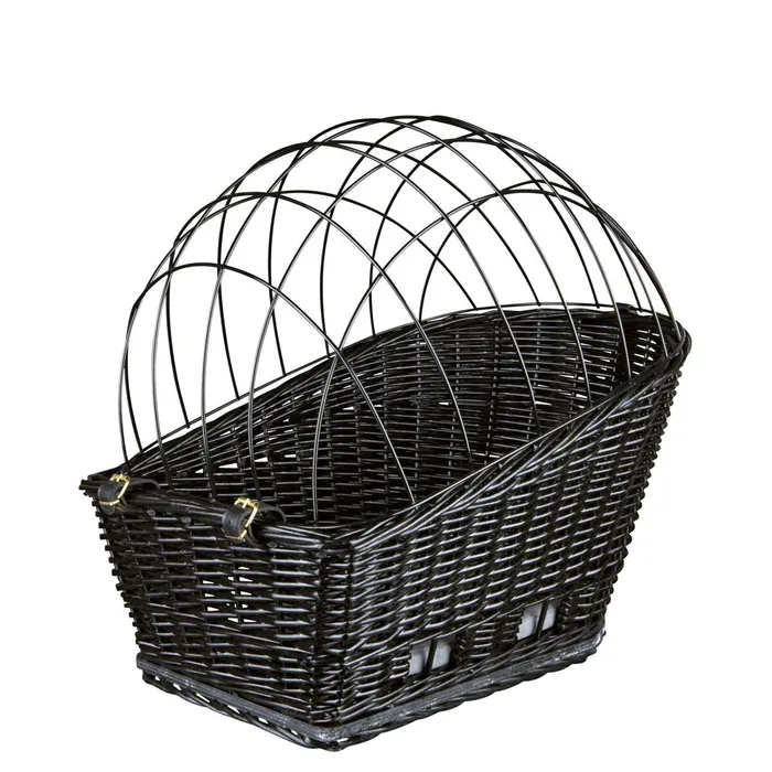 Hauptproduktbild Přepravní proutěný koš na zadní nosič kola-černý 35x49x55 cm (max. 8kg)