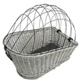 Transportkorb aus Weide für Fahrradheckträger - grau 35x49x55 cm (max. 8 kg)