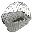 Transportkorb aus Weide für Fahrradheckträger - grau 35x49x55 cm (max. 8 kg)