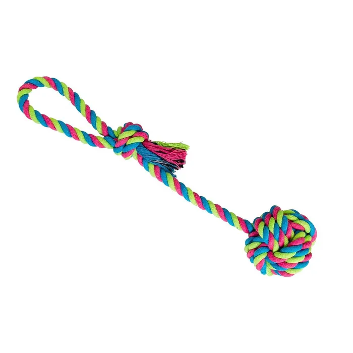 Hauptproduktbild Přetahovadlo HipHop bavlněný míč, červeno,modro,zelená 38cm, 130g