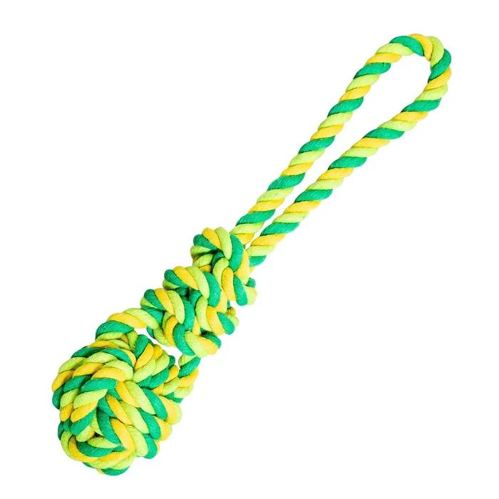 Hauptproduktbild Přetahovadlo míč s uzlem HipHop bavlněné 23 cm / 90 g limetková, zelená