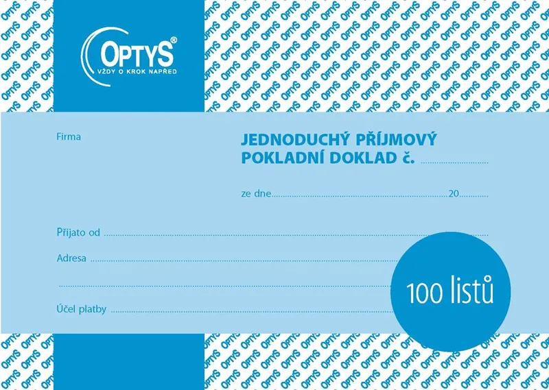 Hauptproduktbild Příjmový doklad A6, jednoduchý, 100 listů 1067