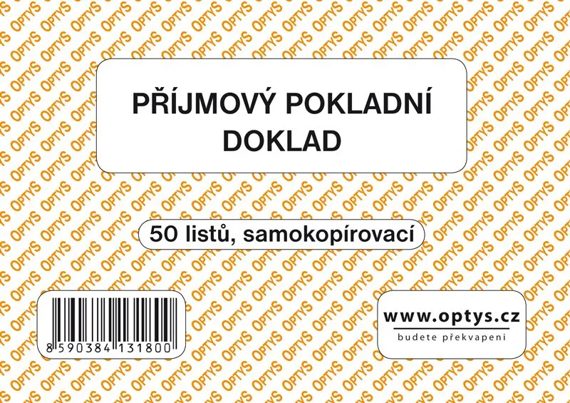 Hauptproduktbild Příjmový doklad A6, jednoduchý, samopropisovací, 50 listů 1318