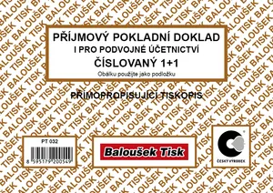 Příjmový pokladní doklad i pro PÚ číslovaný PT032