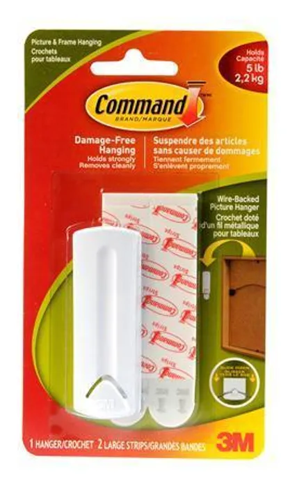 Hauptproduktbild Přilepovací háček k zavěšení rámu "Command", oválný, plast, 3M SCOTCH