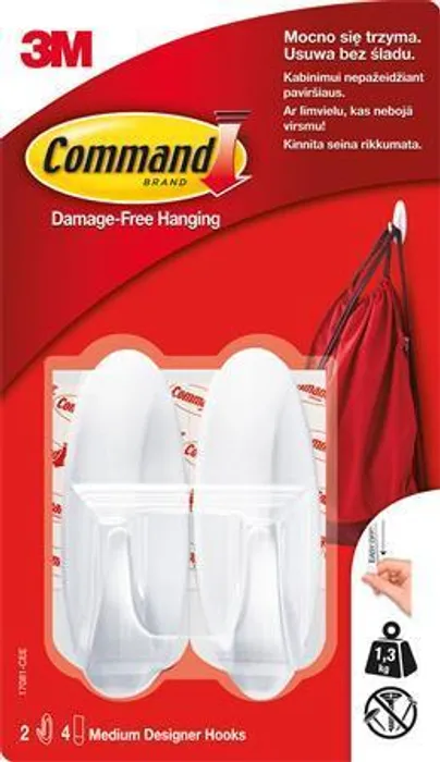 Hauptproduktbild Přilepovací háčky "Command", oválné, středně velké, 3M SCOTCH