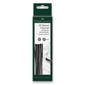 Faber-Castell Pitt Monochrome Naturkohle 3-6 mm, 20 Stück