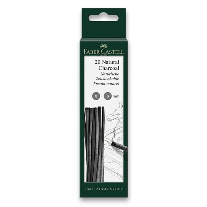 Hauptproduktbild Přírodní uhel Faber-Castell Pitt Monochrome 3-6 mm, 20 kusů