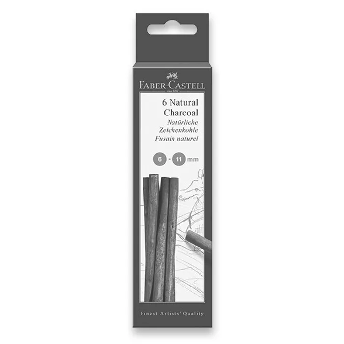 Hauptproduktbild Přírodní uhel Faber-Castell Pitt Monochrome - 6-11 mm, 6 kusů