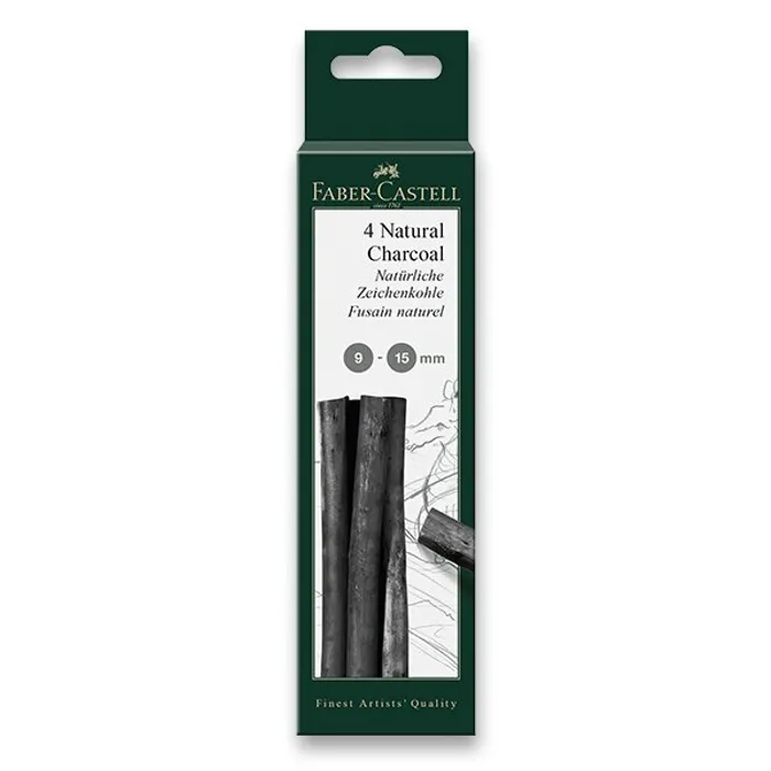 Hauptproduktbild Přírodní uhel Faber-Castell Pitt Monochrome - 9-15 mm, 4 kusy