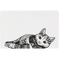 Tischset Tischset Katze 44 x 28 cm weiß/schwarz