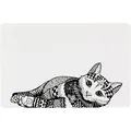 Tischset Tischset Katze 44 x 28 cm weiß/schwarz