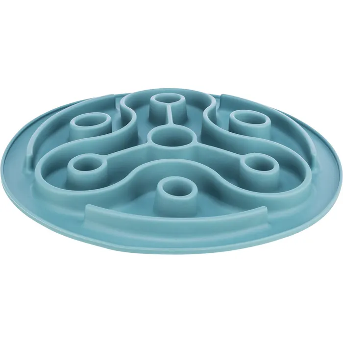Hauptproduktbild Protihltací talíř Slow feeding TRIANGL, k pomalému krmení, TPE, o 28 cm, modrá