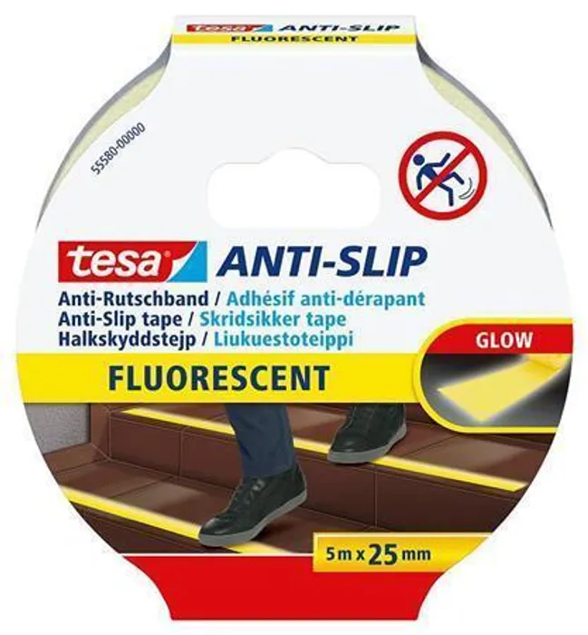Hauptproduktbild Protiskluzová páska "Anti-Slip 55580", fluorescenční, 25 mm x 5m, TESA