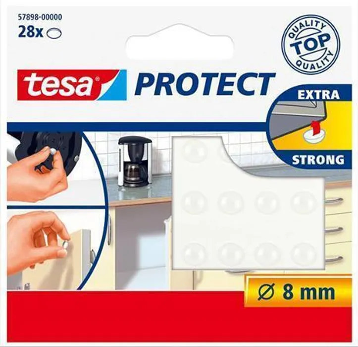 Hauptproduktbild Protiskluzové ochranné podložky "Protect 57898", transparentní, 8 mm, TESA