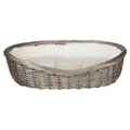 Weiteres Produktbild Grauer Weidenkorb mit Fleecekissen 80 cm
