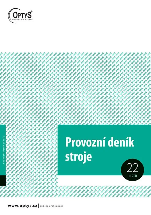 Hauptproduktbild Provozní deník stroje A4 1234