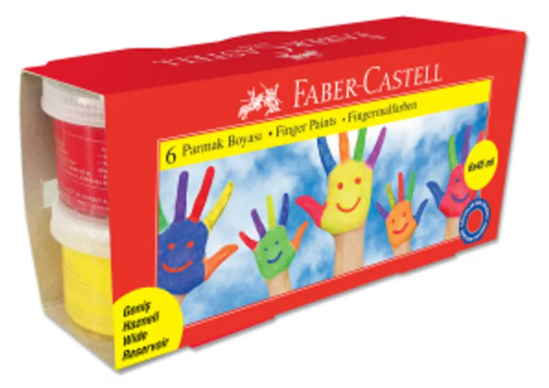 Hauptproduktbild Prstové barvy 6ks, 45 ml Faber Castell 160422