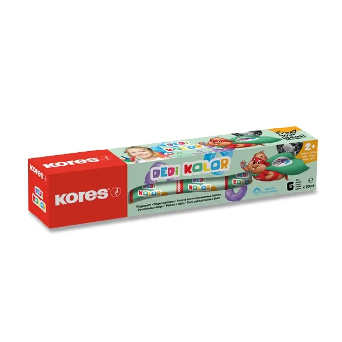 Hauptproduktbild Prstové barvy Kores Dedi Kolor 6 barev, 30 ml