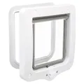 Weiteres Produktbild Durchgangstür für eine Katze, 2-Wege, 20x22cm, weiß