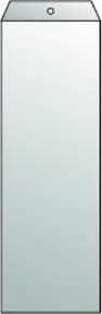 Transparente Abdeckung, 112 x 326 mm, Steckkarte, 120 Mikrometer. [100 Stück]