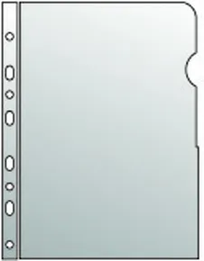 Transparente Abdeckung A4 - „L/U PP-Euroscharnier, glänzend, 140 Mikron. [100 Stück]