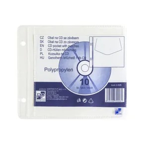 Klarsichtdeckel für CD PP 1-reihig, Euroscharnier, 120 mic. [10 Stück]