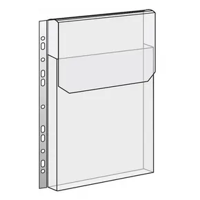 Transparente Abdeckung für Kataloge, PVC-Euroscharnier, mit Klappe, 165 Mikrometer. [10 Stück]